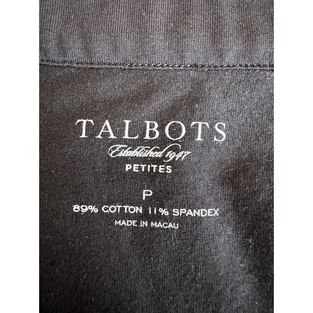 Talbots Petites Black Beaded Neckline Sleeveless Shell Tank Top Size P - Picture 10 of 10